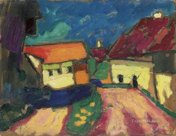 landschaftstudie dorfstrasse 1908 Alexej von Jawlensky Expresionismo Pinturas al óleo
